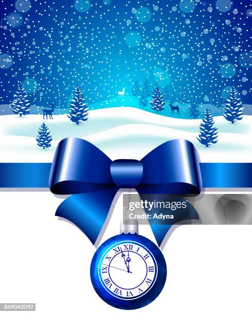 happy new year - midnight clock stock illustrations