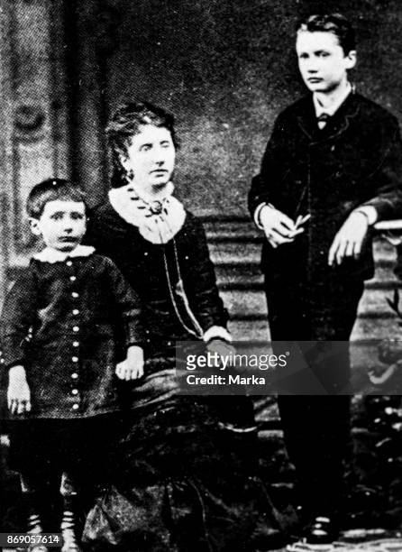 Marconi With His Mom Annie Jameson and His Brother Alfonso.