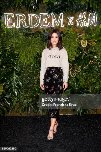 Singer Lena Meyer-Landrut wearing ERDEM X H&M attends the ERDEM x H&M Pre-Shopping Event on November 1, 2017 in Berlin, Germany.