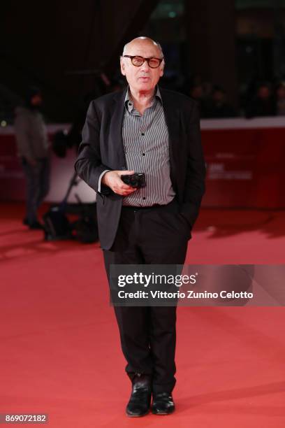 Michael Nyman walks a red carpet during the 12th Rome Film Fest at Auditorium Parco Della Musica on November 1, 2017 in Rome, Italy.