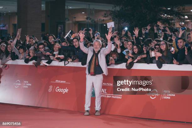 Ian McKellen walks a red carpet for 'Ian McKellen: Playing The Part' during the 12th Rome Film Fest at Auditorium Parco Della Musica on November 1,...