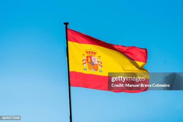 spanish national flag - bandera españa fotografías e imágenes de stock