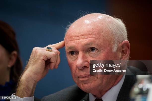 Max Richtman, president and CEO of the National Committee to Preserve Social Security and Medicare, listens during a meeting about the GOP tax plan...