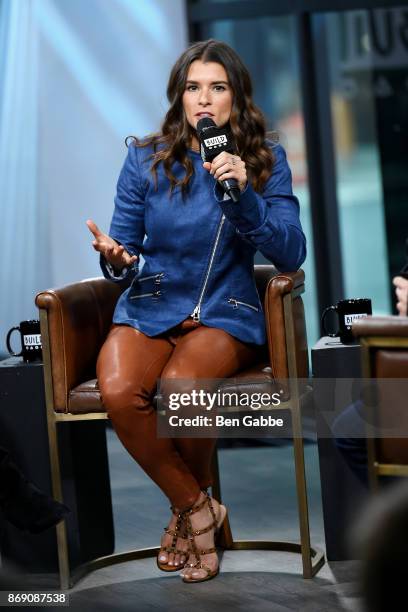 Race car driver Danica Patrick visits the Build Series to discuss "Danica" at Build Studio on November 1, 2017 in New York City.