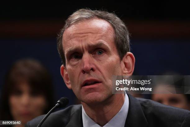 Senior Vice President and General Counsel for Google Kent Walker testifies during a hearing before the House Intelligence Committee November 1, 2017...