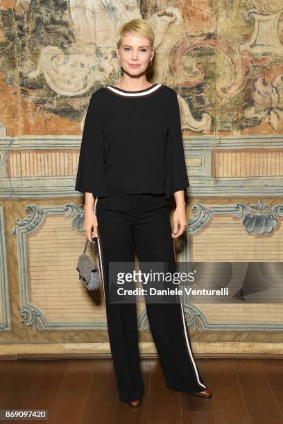 Andrea Osvart attends Doppia Difesa Gala during the 12th Rome Film Fest at Hotel Bernini Bristol on November 1, 2017 in Rome, Italy.