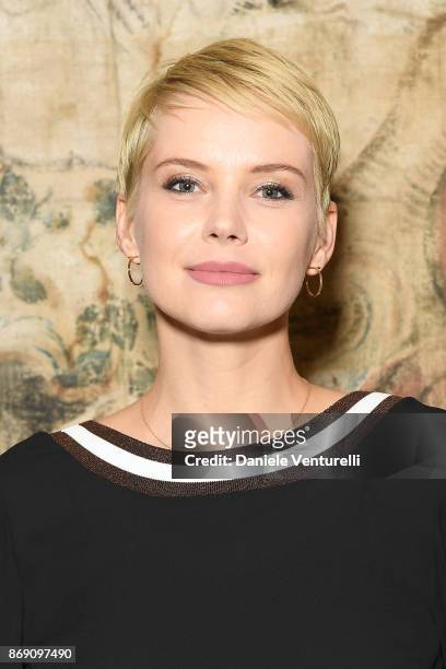 Andrea Osvart attends Doppia Difesa Gala during the 12th Rome Film Fest at Hotel Bernini Bristol on November 1, 2017 in Rome, Italy.