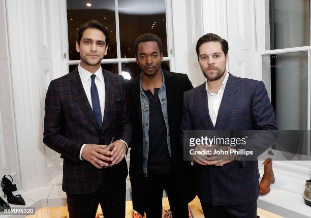 Luke Pasqualino, Aki Omoshaybi and Alex Potter attend an intimate evening hosted by Paul Smith & The Gentleman's Journal to introduce the Paul Smith...