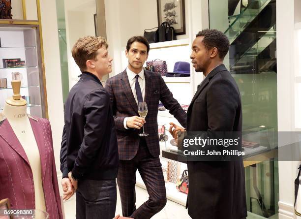 Ed Speleers, Luke Pasqualino and Aki Omoshaybi attend an intimate evening hosted by Paul Smith & The Gentleman's Journal to introduce the Paul Smith...