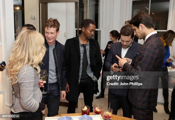 Ed Speleers, Aki Omoshaybi, Alex Potter and Luke Pasqualino attend an intimate evening hosted by Paul Smith & The Gentleman's Journal to introduce...