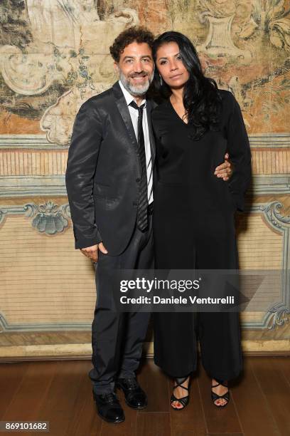 Christian Marazziti and a guest attend Doppia Difesa Gala during the 12th Rome Film Fest at Hotel Bernini Bristol on November 1, 2017 in Rome, Italy.