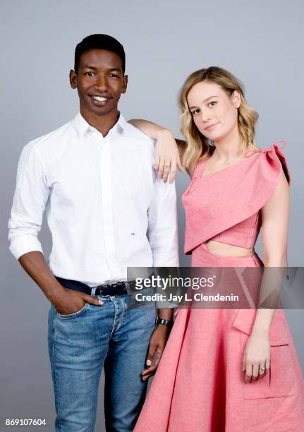 Mamoudou Athie and Brie Larson from the film 'Unicorn Store' poses for a portrait at the 2017 Toronto International Film Festival for Los Angeles...