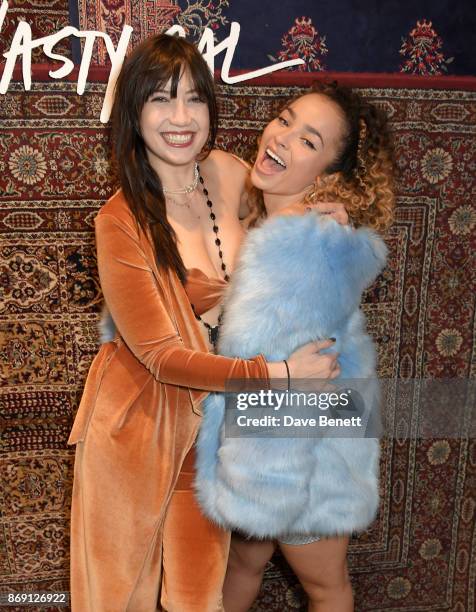 Daisy Lowe and ELLA EYRE attend Nasty Gal UK Pop Up Launch Party on Carnaby Street on November 1, 2017 in London, England.