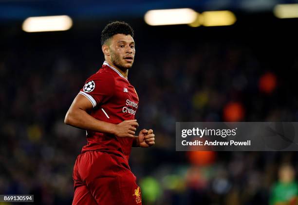 Alex Oxlade-Chamberlain of Liverpool during the UEFA Champions League group E match between Liverpool FC and NK Maribor at Anfield on November 1,...