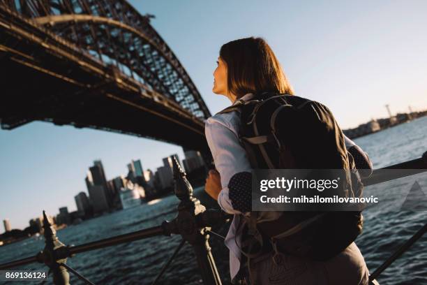 exploring sydney - sydney harbour bridge stock pictures, royalty-free photos & images