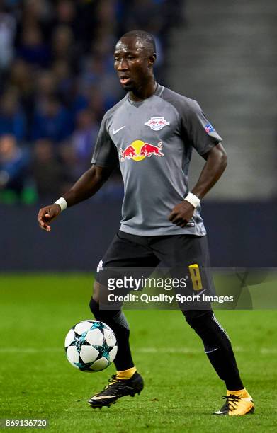 Naby Keita of RB Leipzig in action during the UEFA Champions League group G match between FC Porto and RB Leipzig at Estadio do Dragao on November 1,...