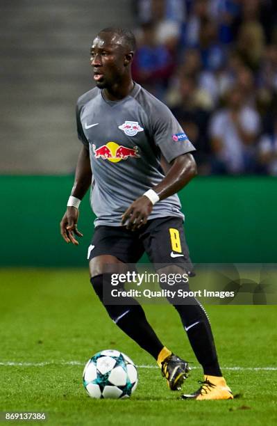 Naby Keita of RB Leipzig in action during the UEFA Champions League group G match between FC Porto and RB Leipzig at Estadio do Dragao on November 1,...