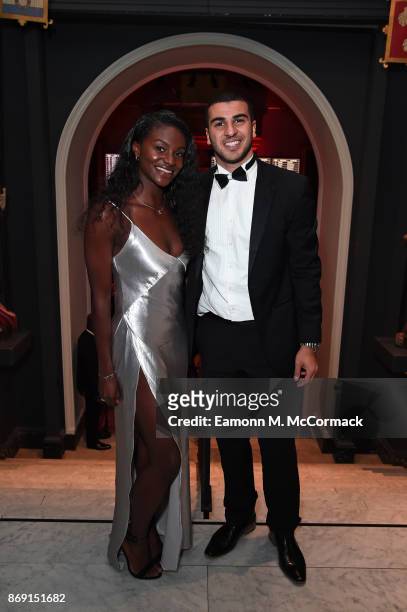 Dina Asher Smith and Adam Gemili attend the Team GB Ball at Victoria and Albert Museum on November 1, 2017 in London, England.