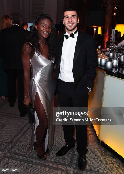 Dina Asher Smith and Adam Gemili attend the Team GB Ball at Victoria and Albert Museum on November 1, 2017 in London, England.