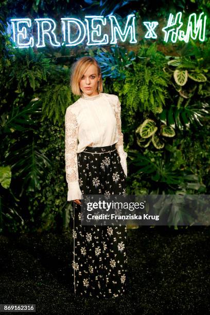 Actress Friederike Kempter wearing ERDEM X H&M attends the ERDEM x H&M Pre-Shopping Event on November 1, 2017 in Berlin, Germany.