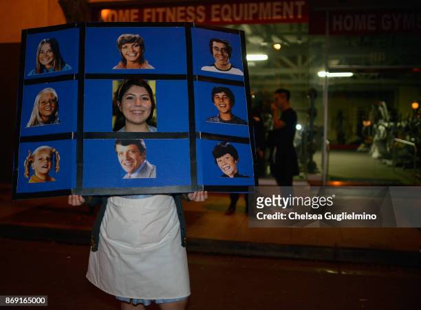 Participant dressed as "The Brady Bunch" attends the West Hollywood Halloween Carnaval on October 31, 2017 in West Hollywood, California.
