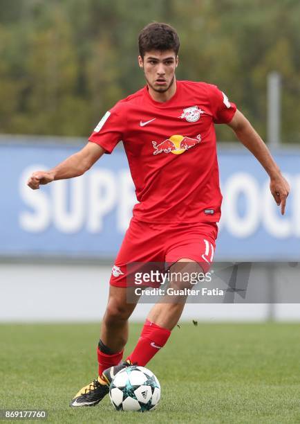 Leipzig forward Elias Abouchabaka from Germany in action during the UEFA Youth League match between FC Porto and RB Leipzig at Centro de Estagios do...