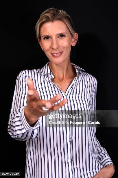 Helene Gateau poses during a portrait session in Paris, France on .