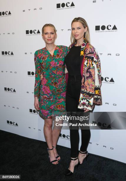 Writer Erin Foster and Actrsess Sara Foster attend the 10th MOCA Distinguished Women In The Arts Luncheon at the Beverly Wilshire Four Seasons Hotel...