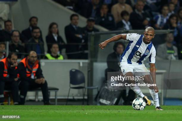 PortoÕs forward Yacine Brahimi from Algeria during the match between FC Porto v RB Leipzig or the UEFA Champions League match at Estadio do Dragao on...