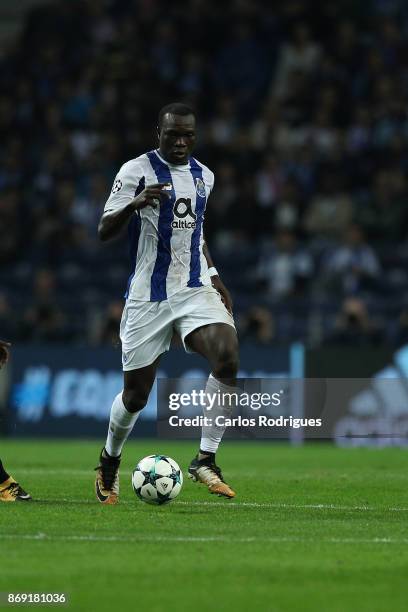 PortoÕs forward Vincent Aboubakar from Camaroes during the match between FC Porto v RB Leipzig or the UEFA Champions League match at Estadio do...