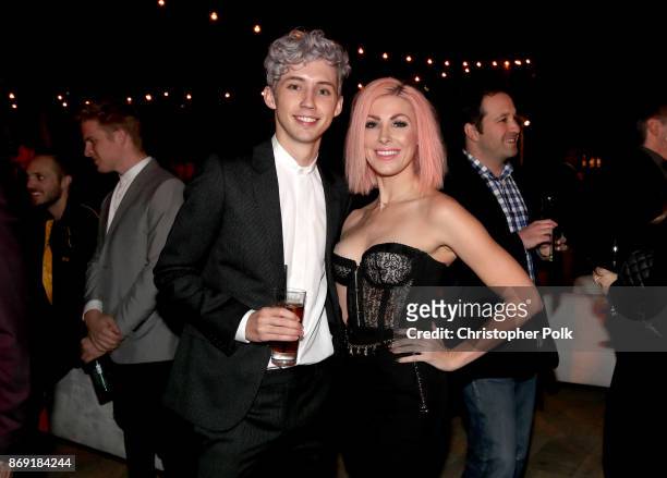 Troye Sivan and Bonnie McKee attend Spotify's Inaugural Secret Genius Awards hosted by Lizzo at Vibiana on November 1, 2017 in Los Angeles,...