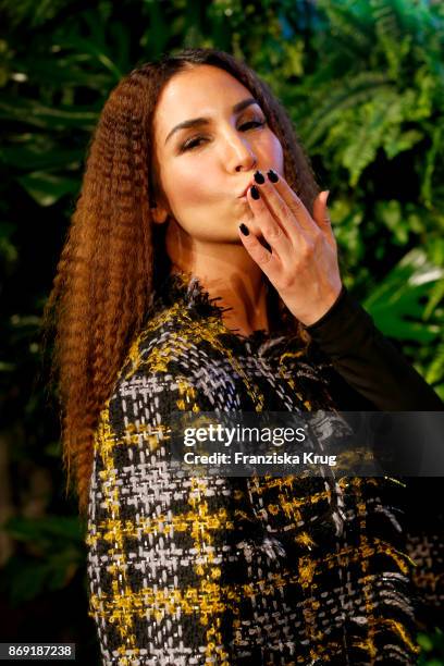 Actress Sila Sahin wearing ERDEM X H&M attends the ERDEM x H&M Pre-Shopping Event on November 1, 2017 in Berlin, Germany.