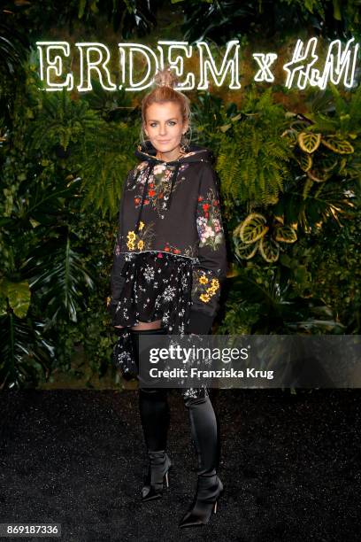 Fashion Blogger Marina The Moss wearing ERDEM X H&M attends the ERDEM x H&M Pre-Shopping Event on November 1, 2017 in Berlin, Germany.