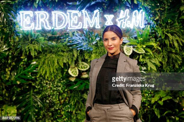 Actress Chryssanthi Kavazi wearing ERDEM X H&M attends the ERDEM x H&M Pre-Shopping Event on November 1, 2017 in Berlin, Germany.