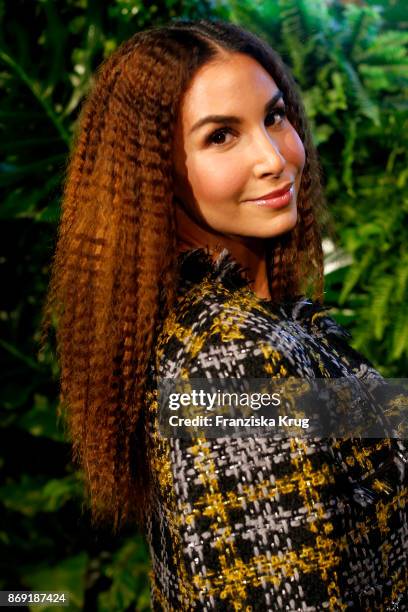 Actress Sila Sahin wearing ERDEM X H&M attends the ERDEM x H&M Pre-Shopping Event on November 1, 2017 in Berlin, Germany.