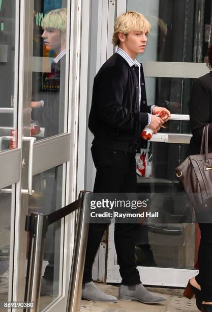 Actor Ross Lynch is seen walking in Soho on November 1, 2017 in New York City.