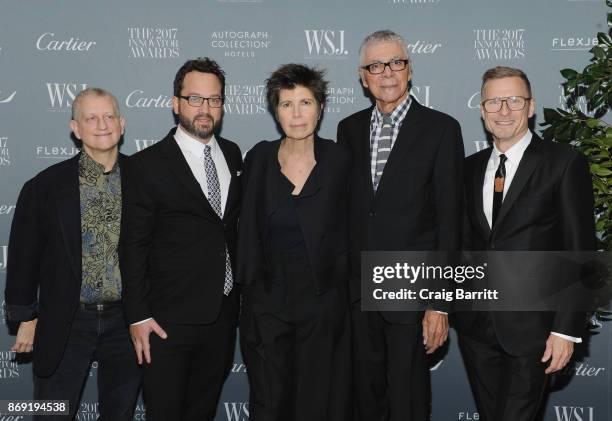 Roni Horn, Benjamin Gilmartin, Elizabeth Diller, Ricardo Scofidio and Charles Renfro the WSJ. Magazine 2017 Innovator Awards at MOMA on November 1,...