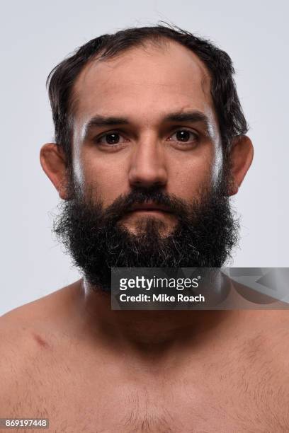 Johny Hendricks poses for a portrait during a UFC photo session on November 1, 2017 in New York City.