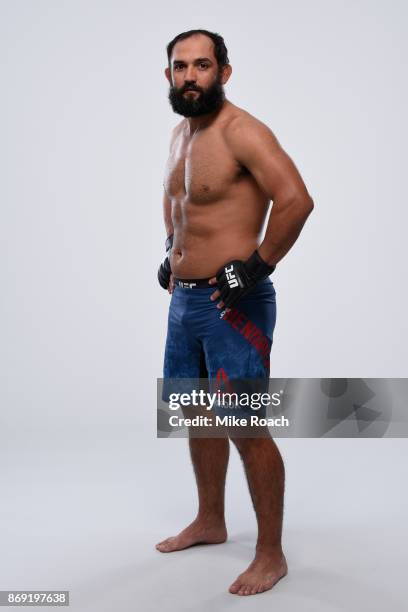 Johny Hendricks poses for a portrait during a UFC photo session on November 1, 2017 in New York City.