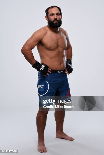 Johny Hendricks poses for a portrait during a UFC photo session on November 1, 2017 in New York City.