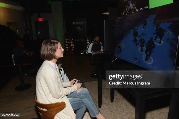 Lauren Cohan attends the Xbox One X Launch Event at 5Church on November 1, 2017 in Atlanta, Georgia.