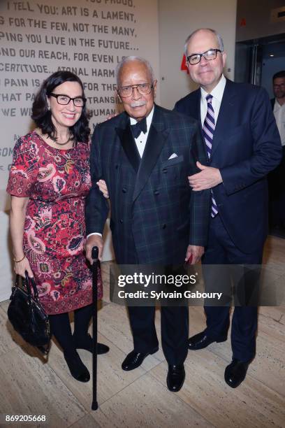 Blanche Johnson, David Dinkins and Peter Johnson attend ABC's Fifteenth Annual Thanks for Giving Benefit on November 1, 2017 in New York City.