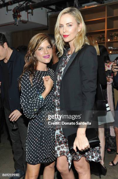 Selma Blair and Charlize Theron at PORTER Hosts Incredible Women Gala In Association With Estee Lauder at NeueHouse Los Angeles on November 1, 2017...