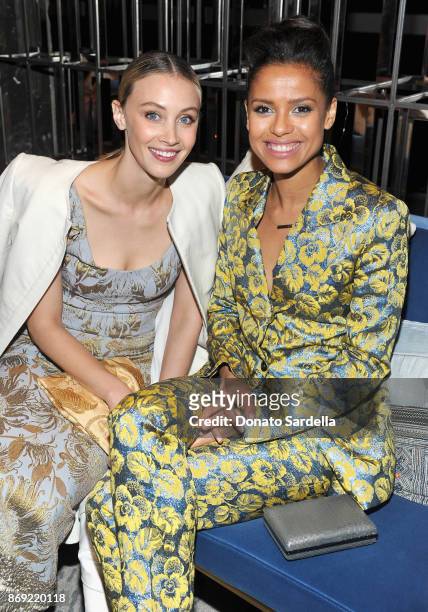 Sarah Gadon and Gugu Mbatha-Raw at PORTER Hosts Incredible Women Gala In Association With Estee Lauder at NeueHouse Los Angeles on November 1, 2017...
