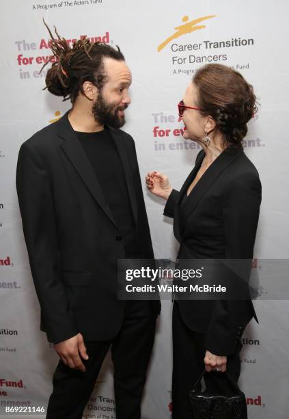 Savion Glover and Bebe Neuwirth attend the Actors Fund Career Transition For Dancers Gala on November 1, 2017 at The Marriott Marquis in New York...