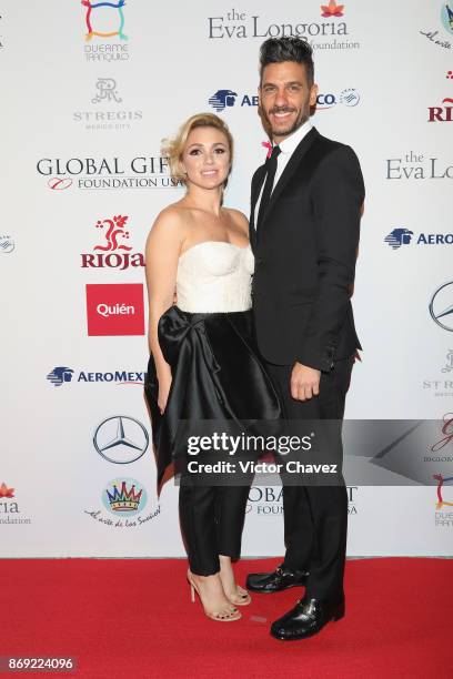 Karla Guindi and Erick Elias attend The Global Gift Gala Mexico 2017 at St. Regis Hotel on November 1, 2017 in Mexico City, Mexico.