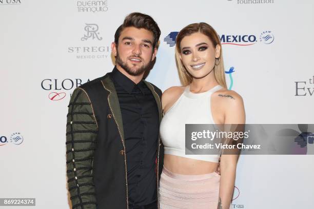 Christopher Basteris and Brenda Zambrano attend The Global Gift Gala Mexico 2017 at St. Regis Hotel on November 1, 2017 in Mexico City, Mexico.