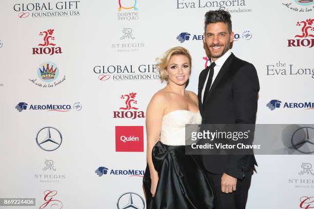 Karla Guindi and Erick Elias attend The Global Gift Gala Mexico 2017 at St. Regis Hotel on November 1, 2017 in Mexico City, Mexico.