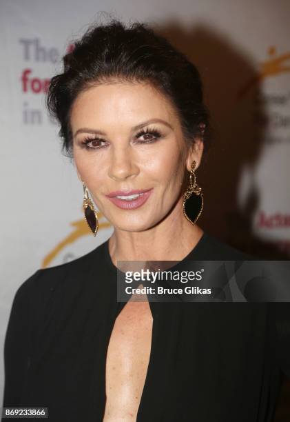 Catherine Zeta Jones poses at The Actors Fund of America's "Career Transition for Dancers Jubilee Gala" at The Marriott Marquis Hotel on November 1,...