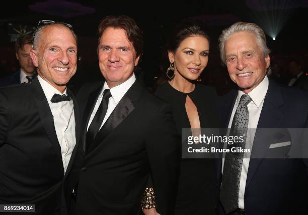 John DeLuca, Rob Marshall, Catherine Zeta Jones and Michael Douglas pose at The Actors Fund of America's "Career Transition for Dancers Jubilee Gala"...